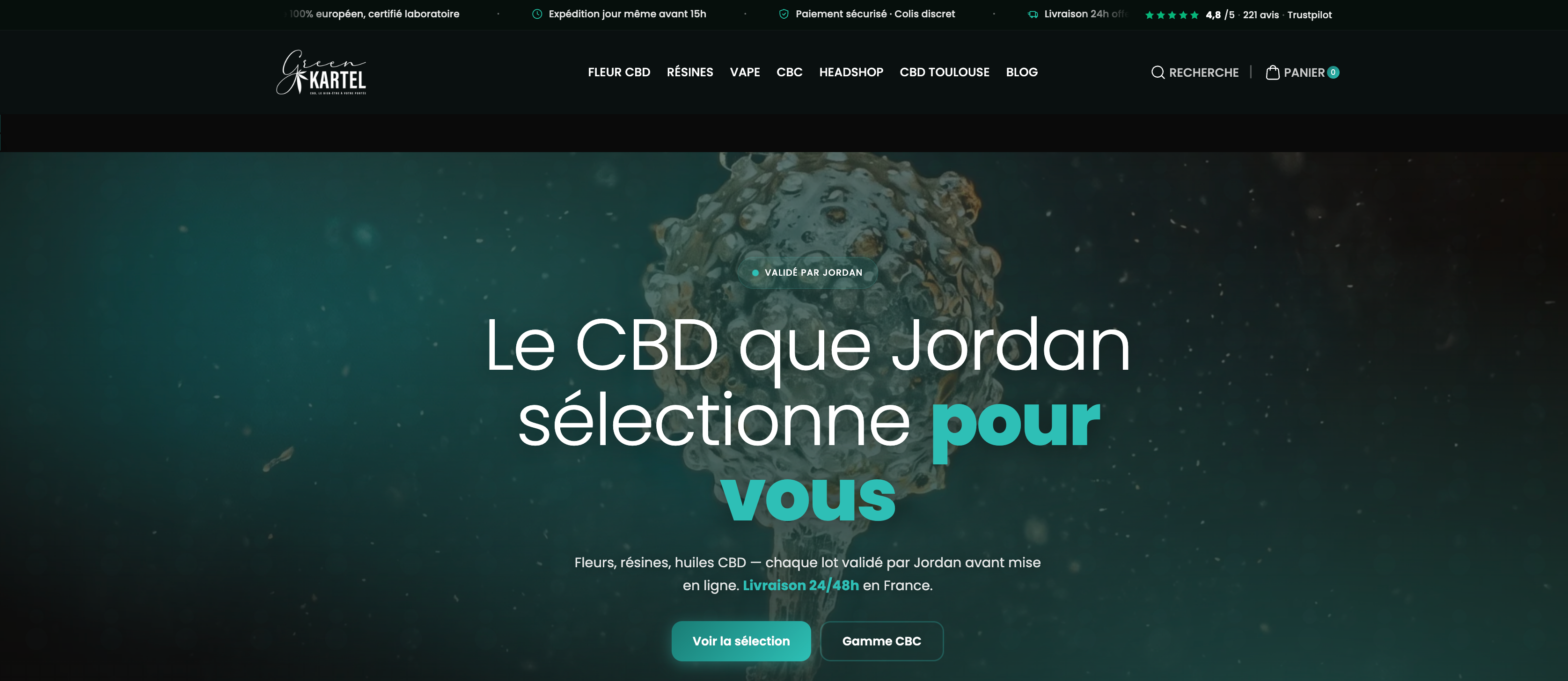 Boutique Green Kartel, note Trustpilot 4,8 sur 5